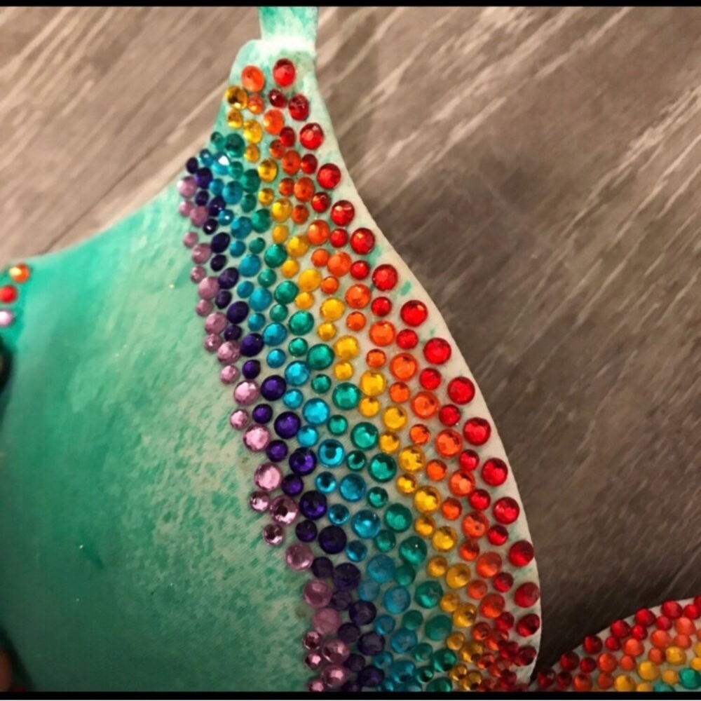 Handmade Rainbow Rave Bra - Picture 2 of 8
